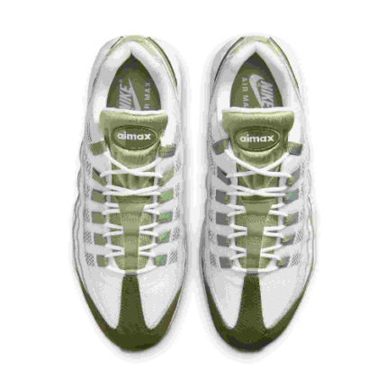 Corteiz x Nike Air Max 95 in White Oil Green Front