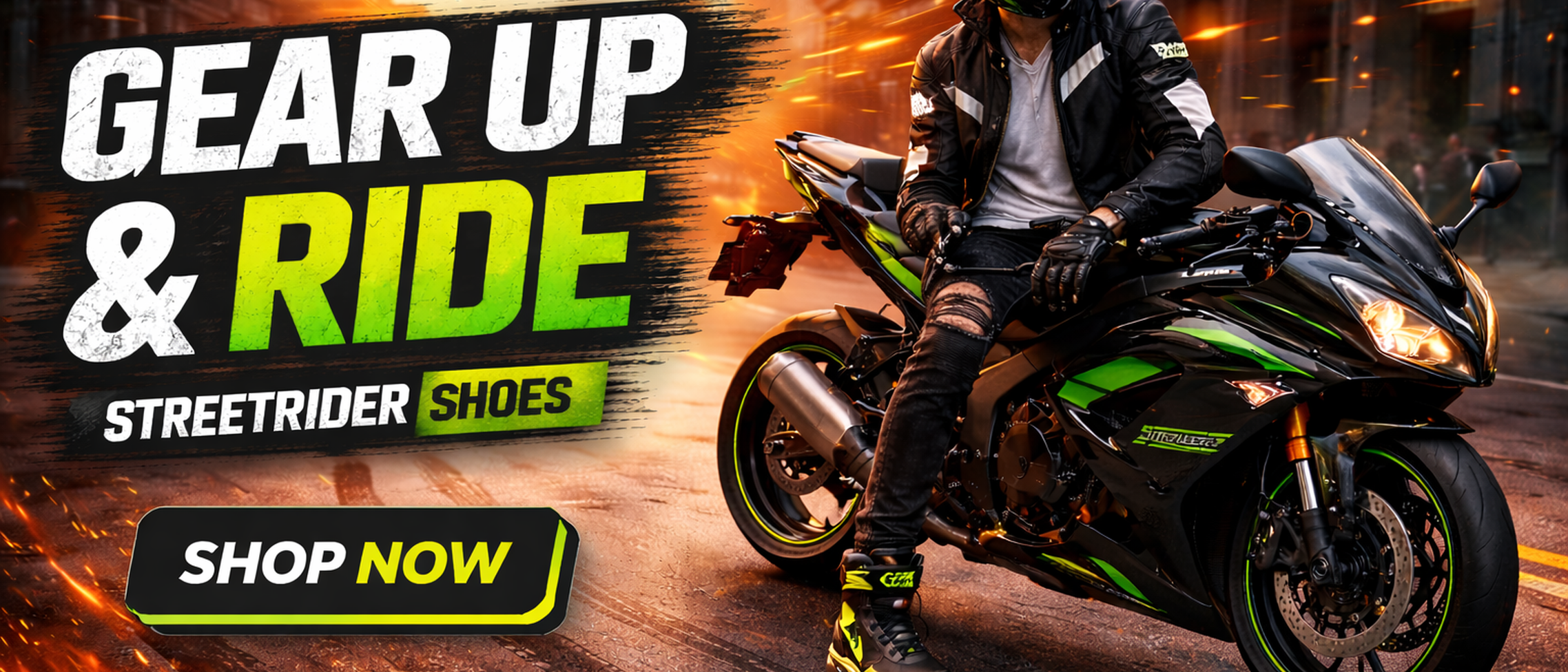 street rider shoes banner